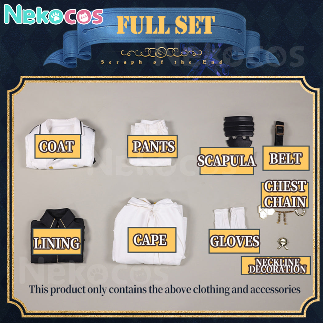 【Nekocos】Anime Seraph Of The End Cosplay Mikaela Hyakuya Cosplay Costume Premium Edition | In Stock