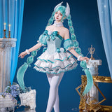 【Nekocos】Vocaloid Hatsune Miku Cosplay Hatsune Miku Gothic Classical Tuning - Swan Lake Cosplay Costume | In Stock