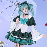 【Nekocos】Vocaloid Hatsune Miku Cosplay Hatsune Miku Gothic Cosplay Costume | In Stock