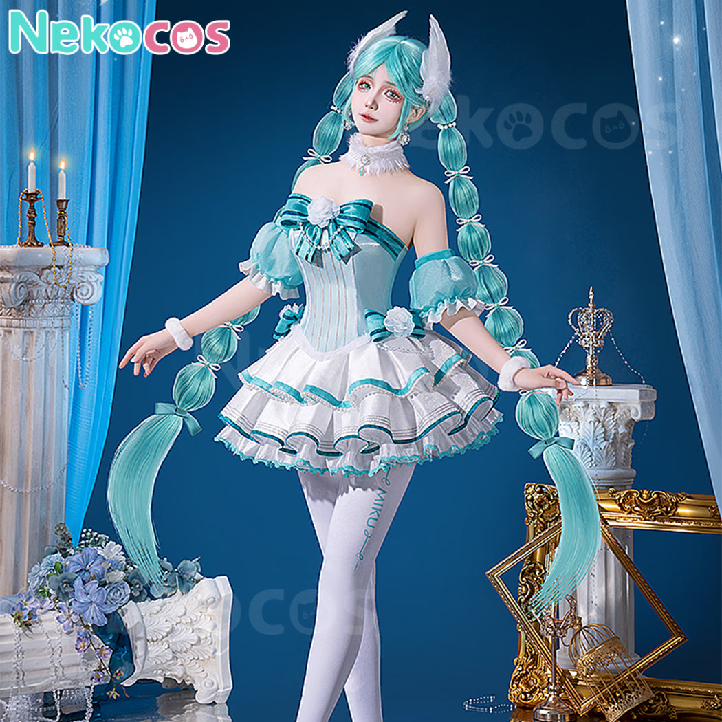 【Nekocos】Vocaloid Hatsune Miku Cosplay Hatsune Miku Gothic Classical Tuning - Swan Lake Cosplay Costume | In Stock