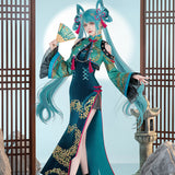 【Nekocos】Vocaloid Hatsune Miku Cosplay Miku Year Of The Snake Cheongsam Cosplay Costume Premium Edition | Custom-Tailor