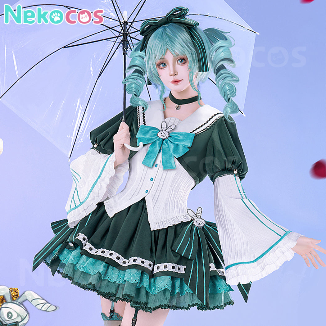 【Nekocos】Vocaloid Hatsune Miku Cosplay Hatsune Miku Gothic Cosplay Costume | In Stock