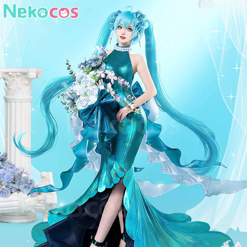 【Nekocos】Vocaloid Hatsune Miku Cosplay Hatsune Miku Midsummer Elf Cosplay Costume | In Stock