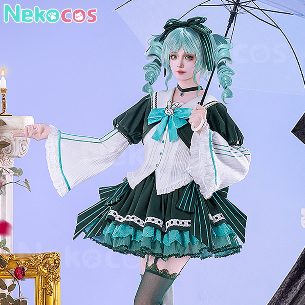 【Nekocos】Vocaloid Hatsune Miku Cosplay Hatsune Miku Gothic Cosplay Costume | In Stock