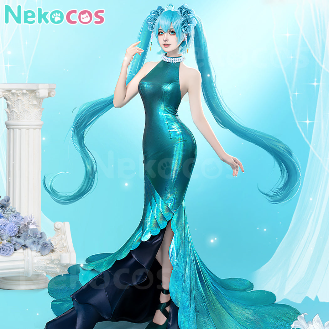 【Nekocos】Vocaloid Hatsune Miku Cosplay Hatsune Miku Midsummer Elf Cosplay Costume | In Stock