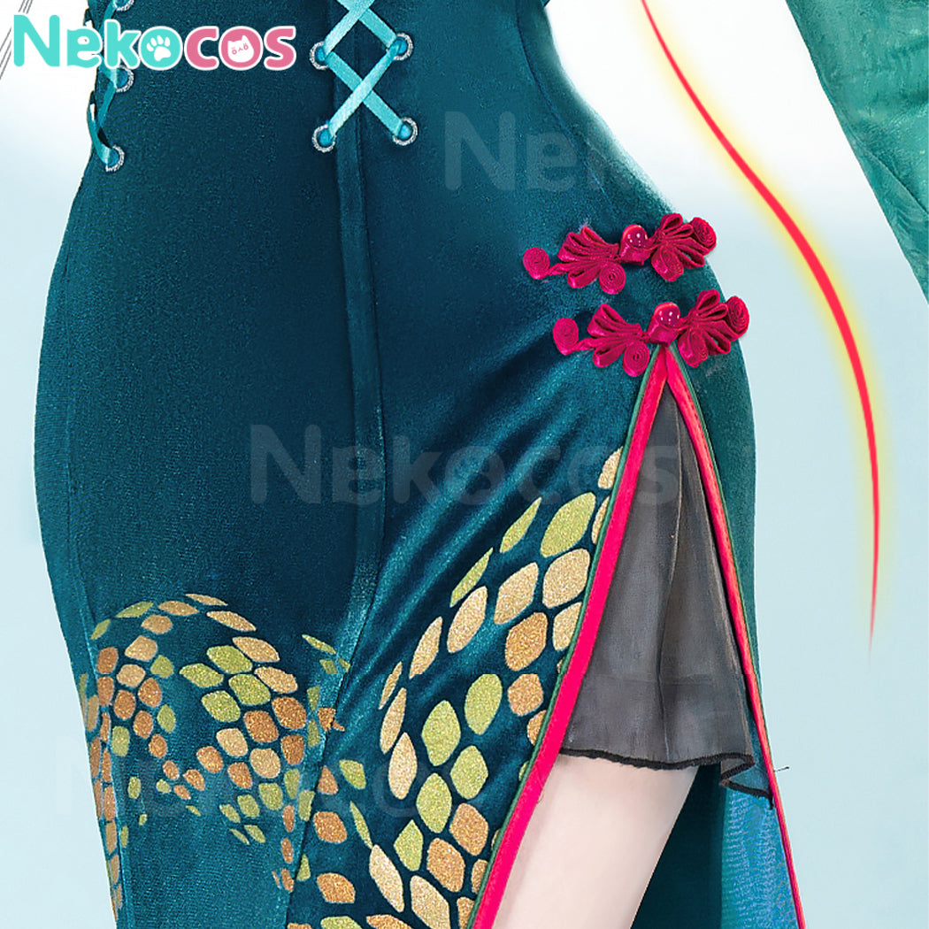 【Nekocos】Vocaloid Hatsune Miku Cosplay Miku Year Of The Snake Cheongsam Cosplay Costume Premium Edition | Pre-Sale