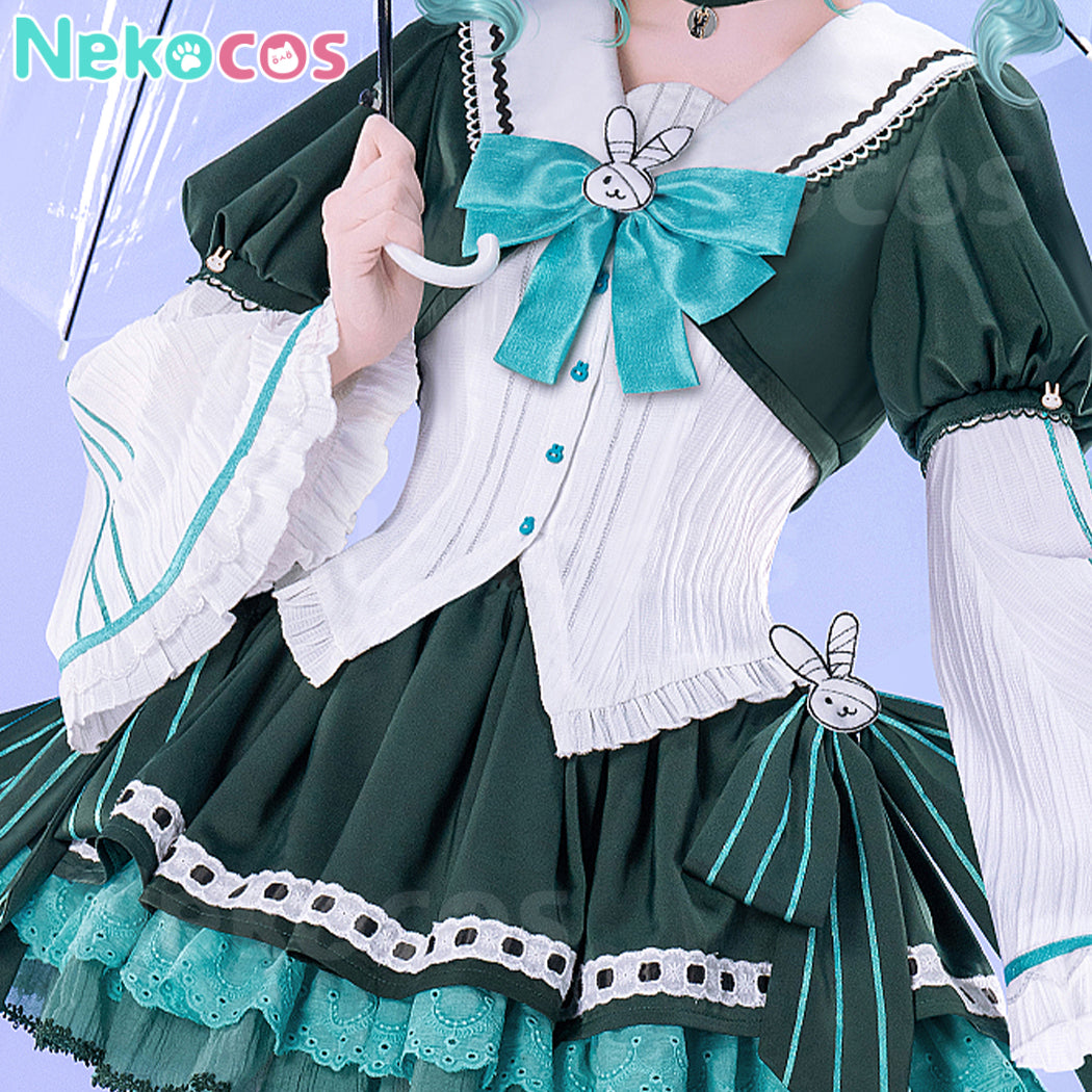 【Nekocos】Vocaloid Hatsune Miku Cosplay Hatsune Miku Gothic Cosplay Costume | In Stock