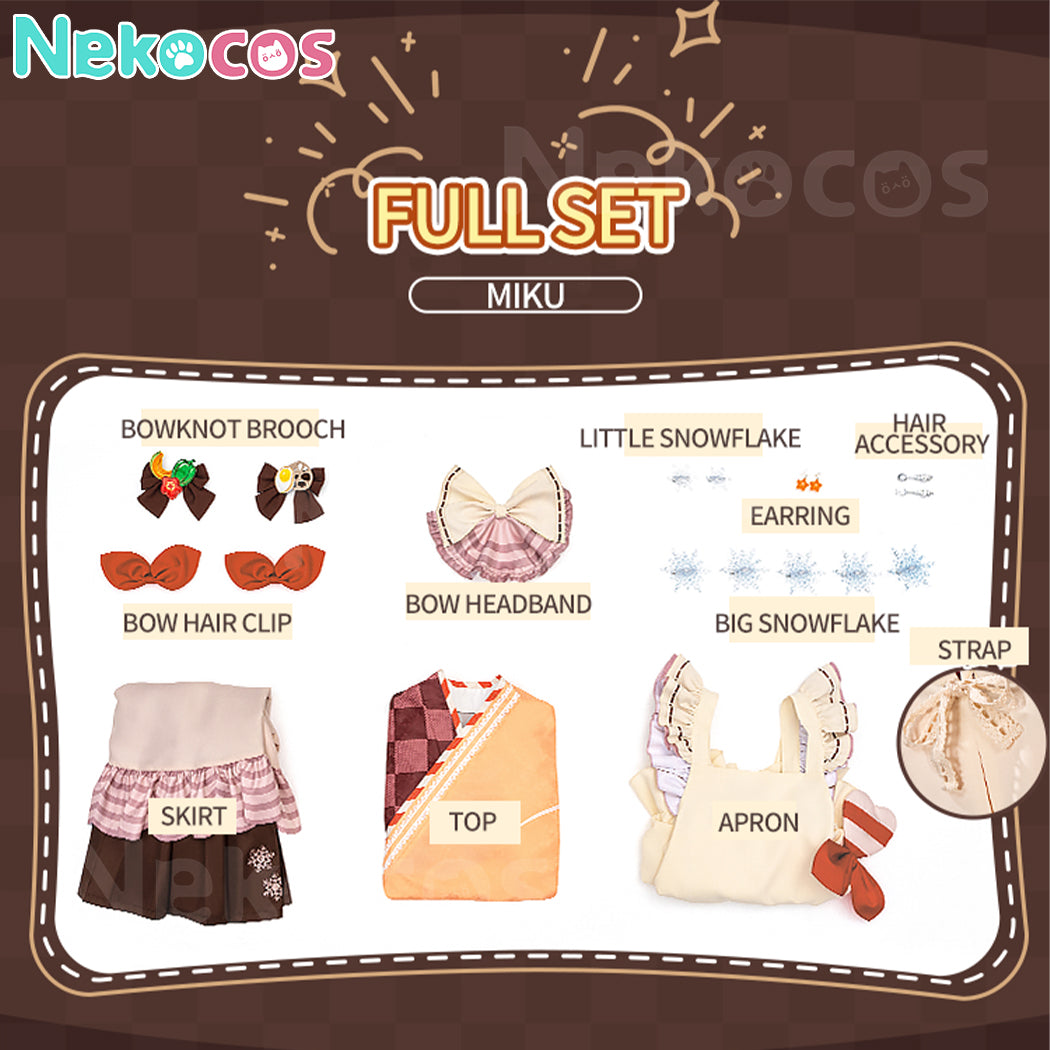【Nekocos】Vocaloid Hatsune Miku Cosplay Snow Miku 2024 Cosplay Costume Premium Edition | In Stock