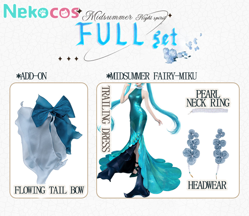【Nekocos】Vocaloid Hatsune Miku Cosplay Hatsune Miku Midsummer Elf Cosplay Costume | In Stock
