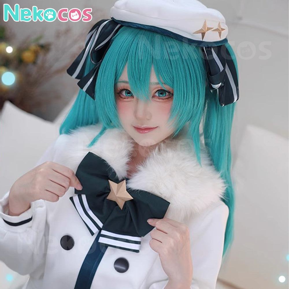 【Nekocos】Vocaloid Hatsune Miku Cosplay Miku Winter Everyday Cosplay Costume | In Stock