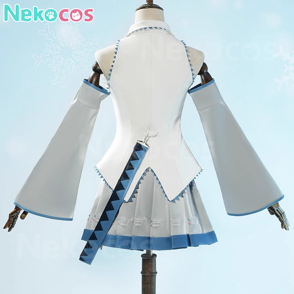 【Nekocos】Vocaloid Hatsune Miku Cosplay Snow Hatsune Cosplay Costume Premium Edition | In Stock