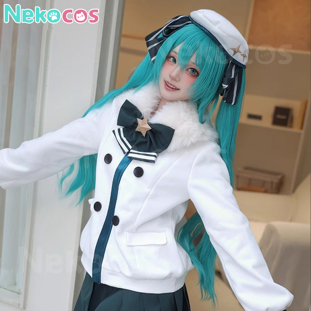 【Nekocos】Vocaloid Hatsune Miku Cosplay Miku Winter Everyday Cosplay Costume | In Stock