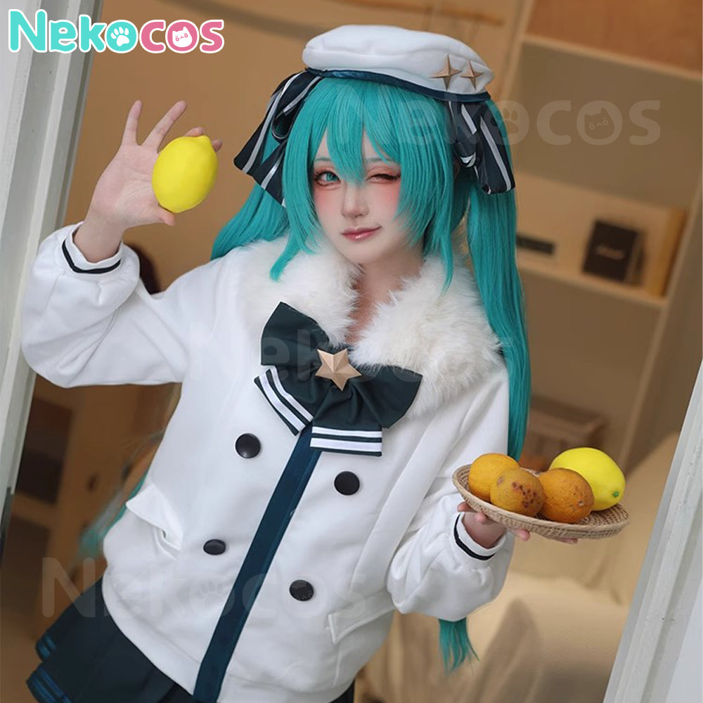 【Nekocos】Vocaloid Hatsune Miku Cosplay Miku Winter Everyday Cosplay Costume | In Stock