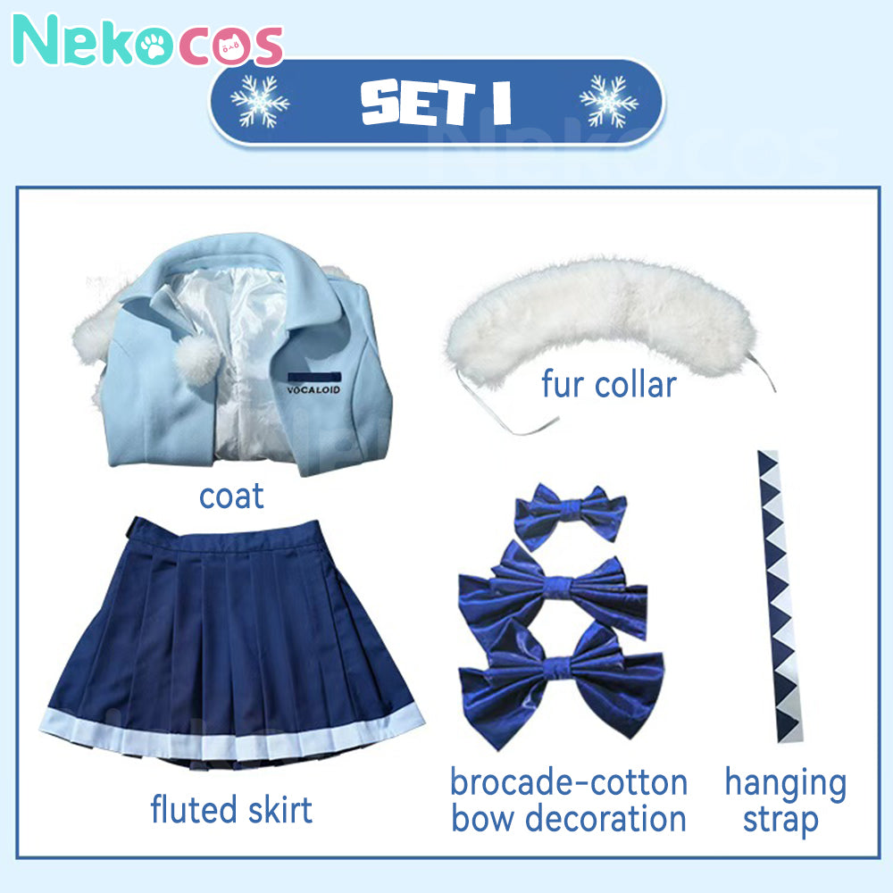 【Nekocos】Vocaloid Hatsune Miku Cosplay Snow Miku Cosplay Costume | Pre-Sale
