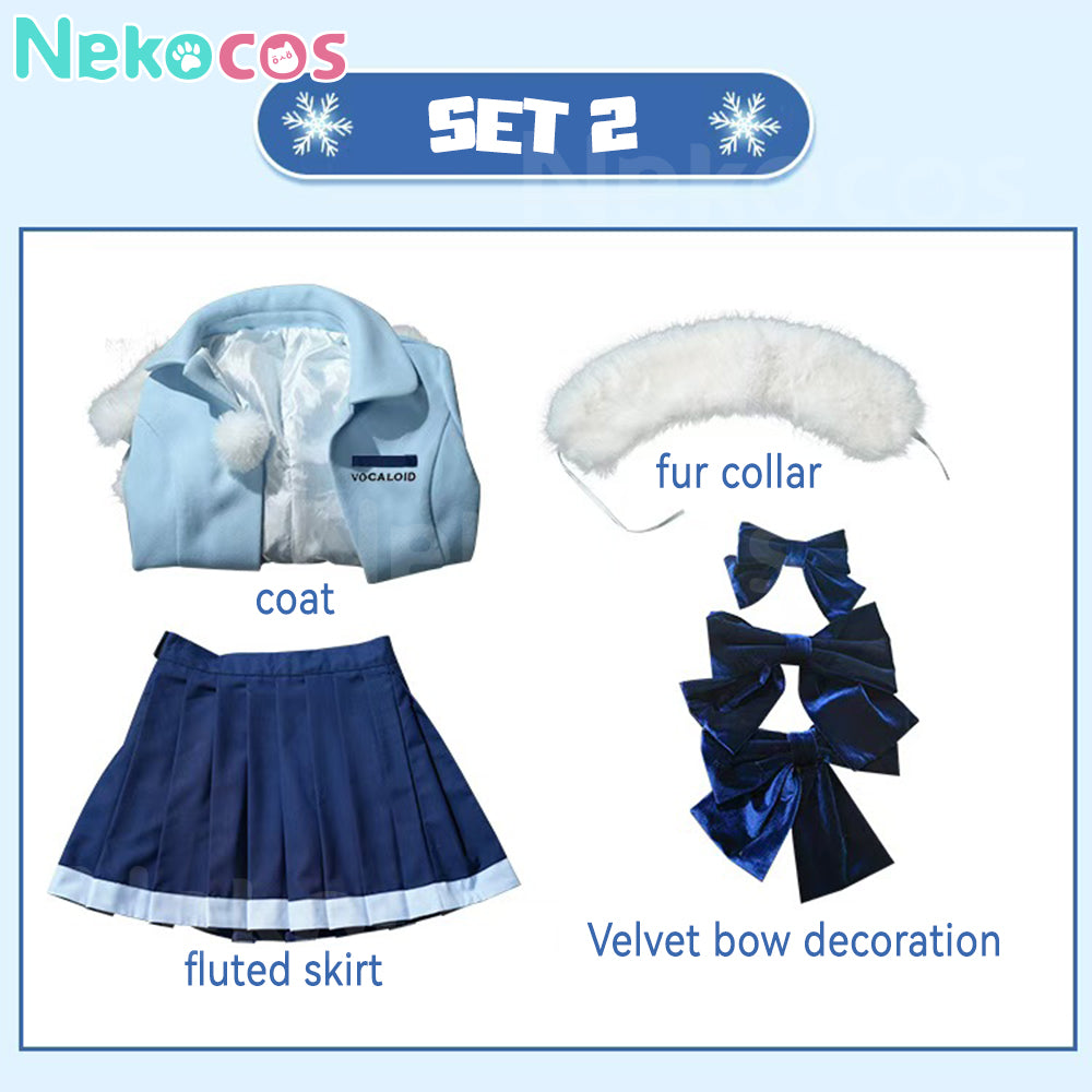【Nekocos】Vocaloid Hatsune Miku Cosplay Snow Miku Cosplay Costume | Pre-Sale