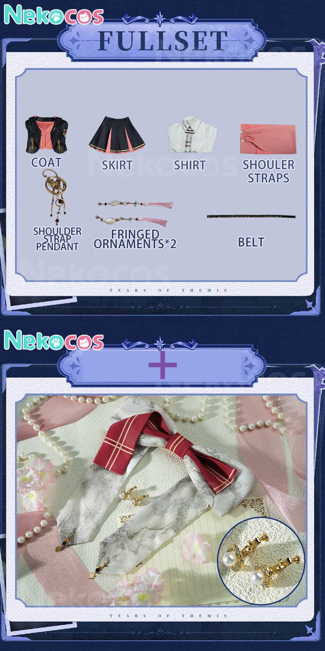 【Nekocos】Game Tears of Themis Cosplay Miss Lawyer Cosplay Costume Premium Edition | In Stock