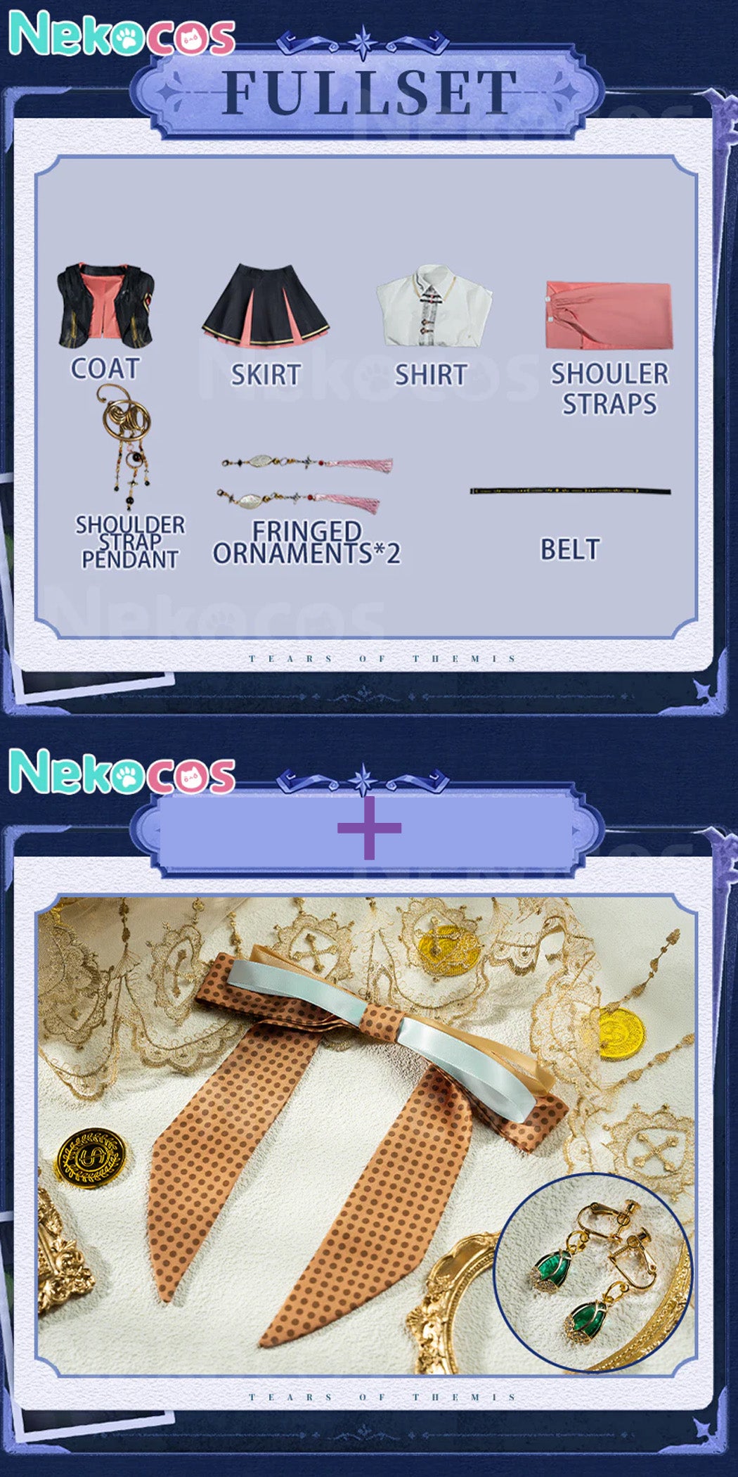 【Nekocos】Game Tears of Themis Cosplay Miss Lawyer Cosplay Costume Premium Edition | In Stock