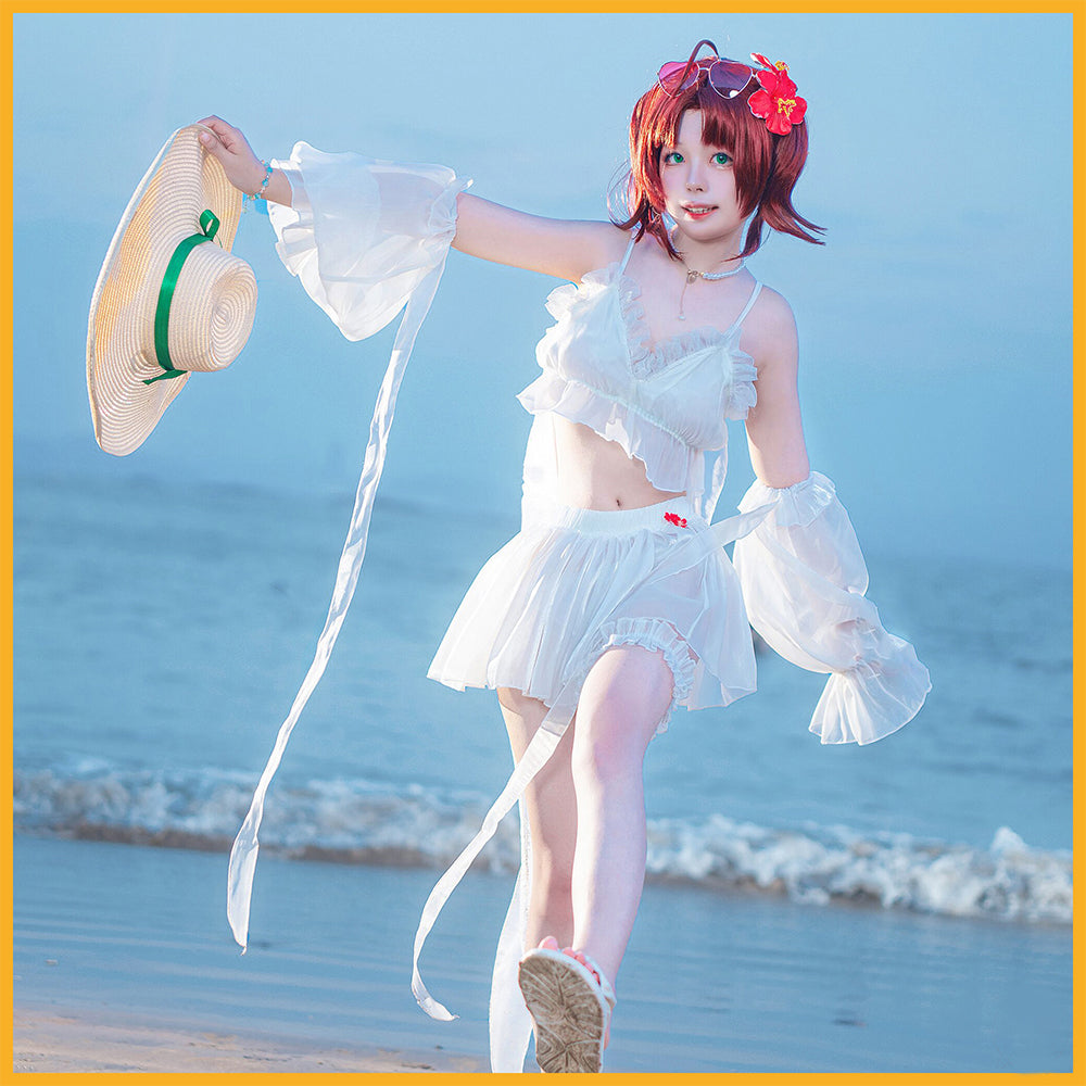 【Nekocos】Game Arknights Cosplay Myrtle Swimsuit Cosplay Costume | Custom-Tailor