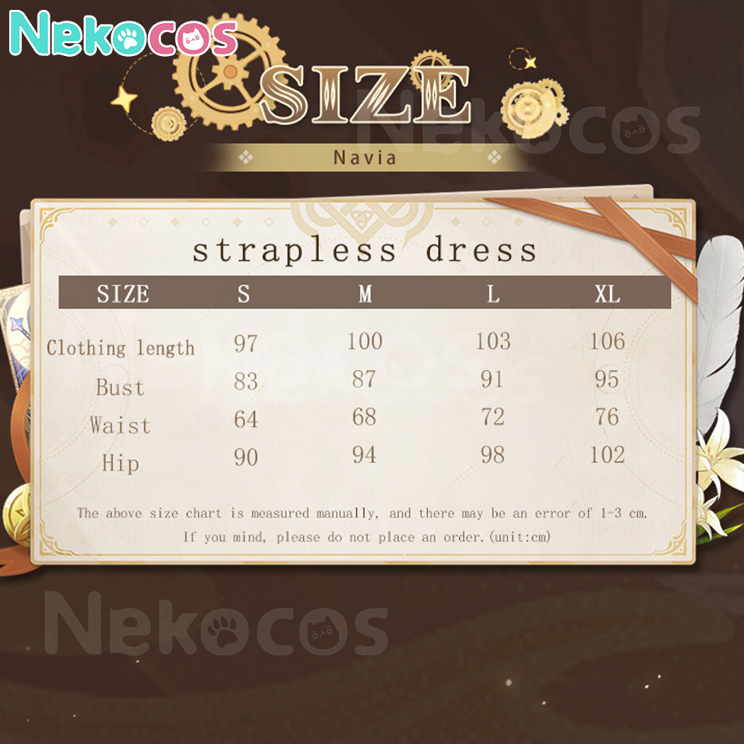 【Nekocos】Game Genshin Impact Cosplay Navia Cosplay Costume Premium Edition | In Stock