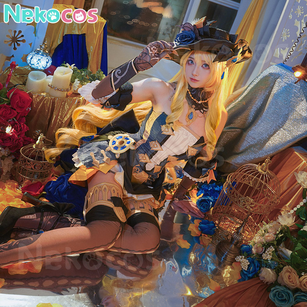 【Auf Lager】Spiel Genshin Impact Cosplay Navia Cosplay Kostüm Premium Edition