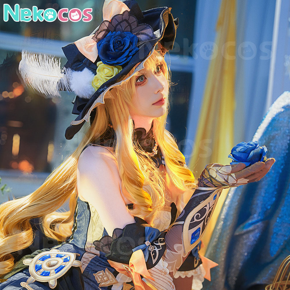 【Nekocos】Game Genshin Impact Cosplay Navia Cosplay Costume Premium Edition | In Stock