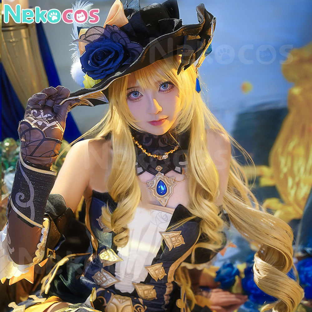 【Nekocos】Game Genshin Impact Cosplay Navia Cosplay Costume Premium Edition | In Stock