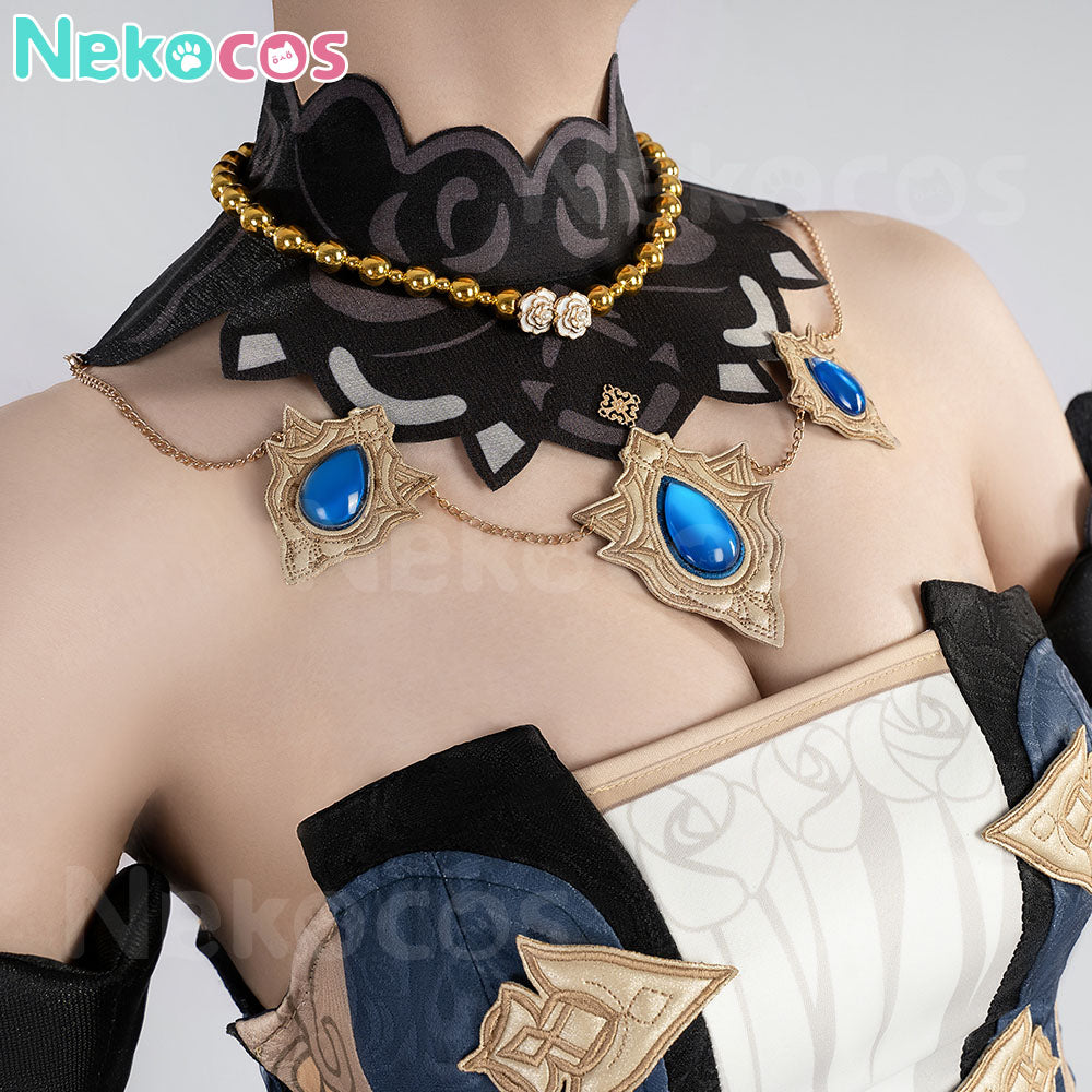 【Auf Lager】Spiel Genshin Impact Cosplay Navia Cosplay Kostüm Premium Edition