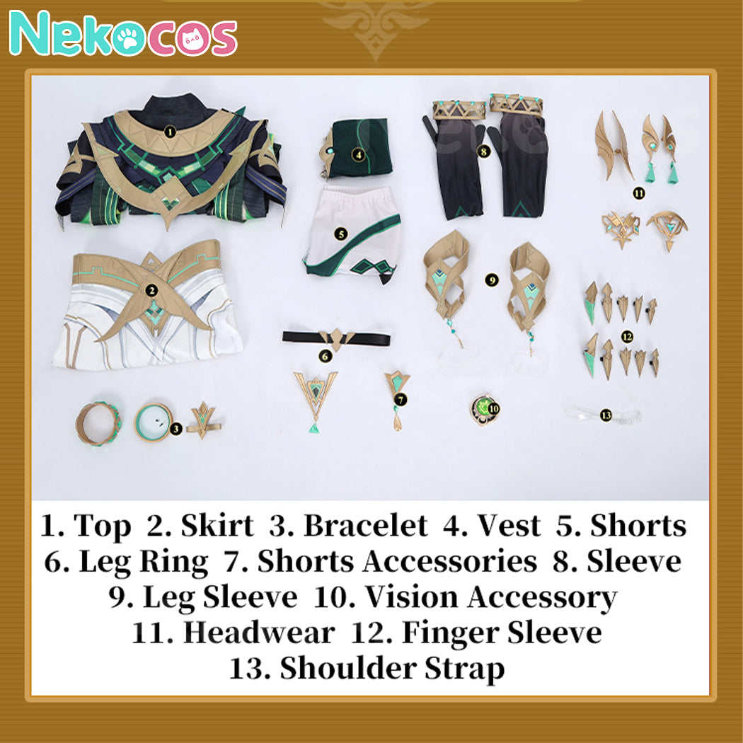 【Nekocos】Game Genshin Impact Cosplay Nefer Costume Premium Edition | Custom-Tailor