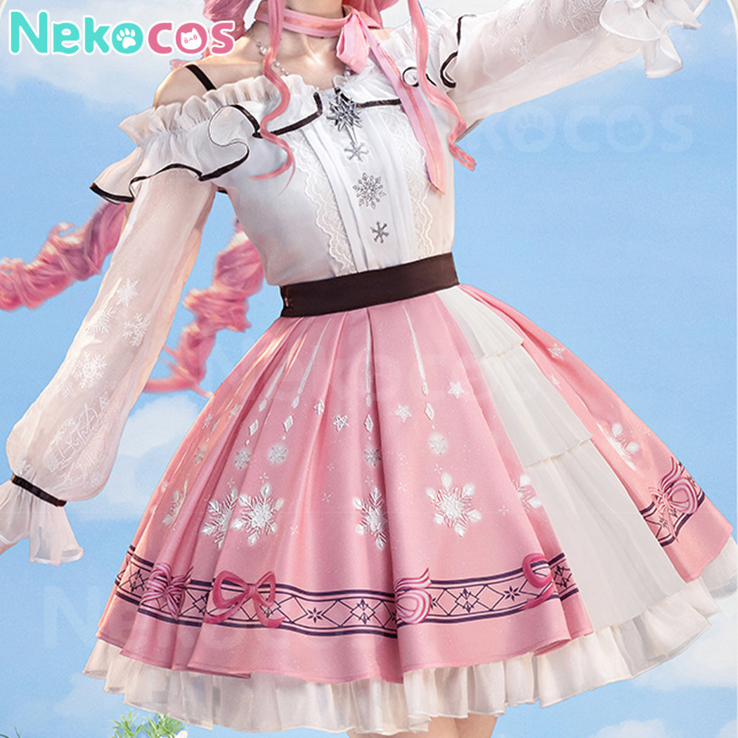 【Nekocos】Game Infinity Nikki Cosplay Pink Dress Cosplay Costume Premium Edition | In Stock