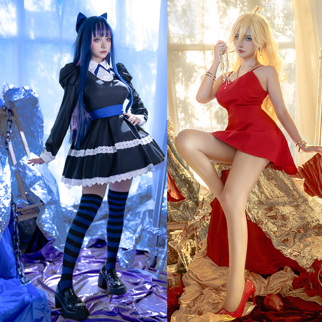【Nekocos】Anime Panty & Stocking with Garterbelt Cosplay Panty & Stocking Cosplay Costume | In Stock