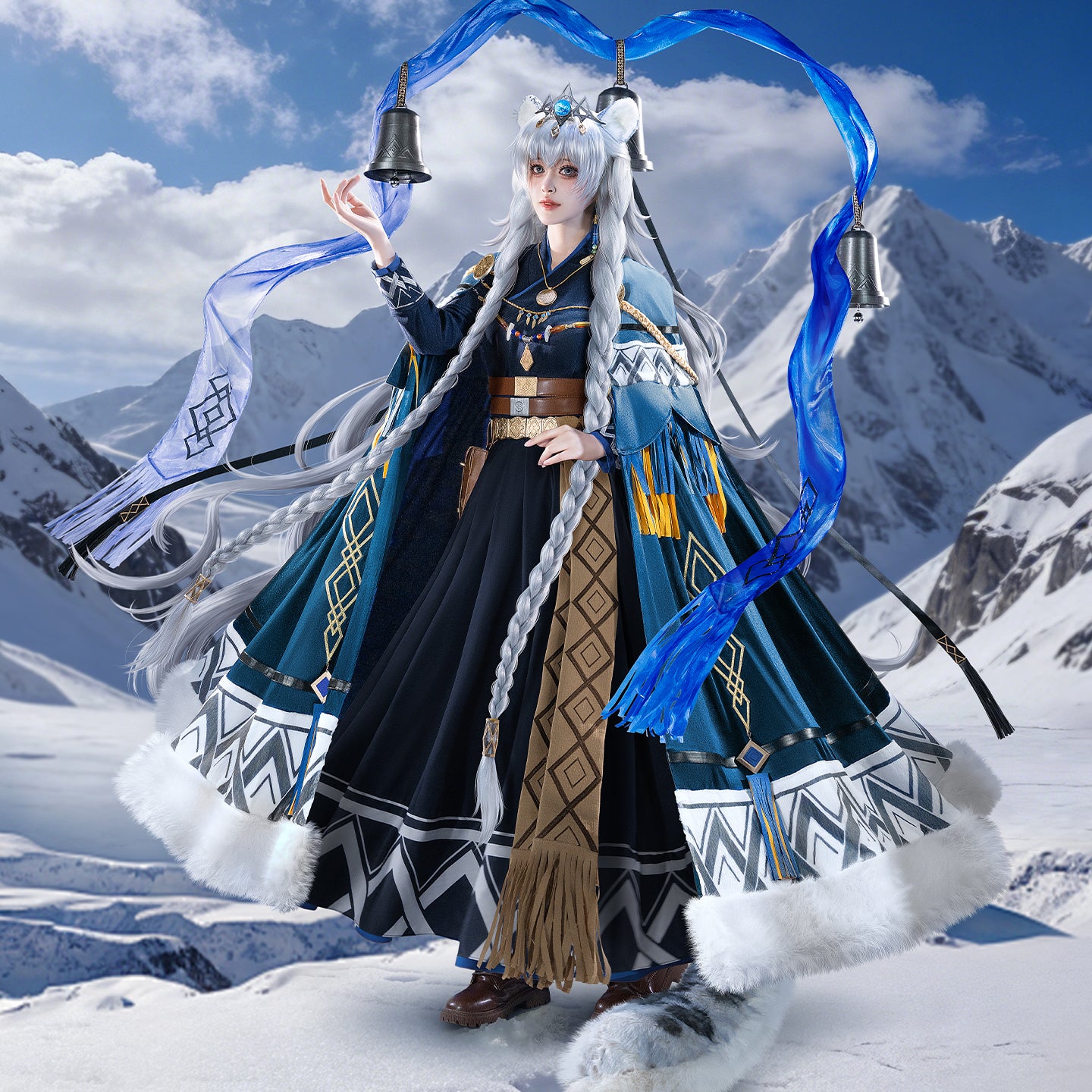 【Nekocos】Game Arknights Cosplay Pramanix the Prerita Cosplay Costume Premium Edition | Custom-Tailor