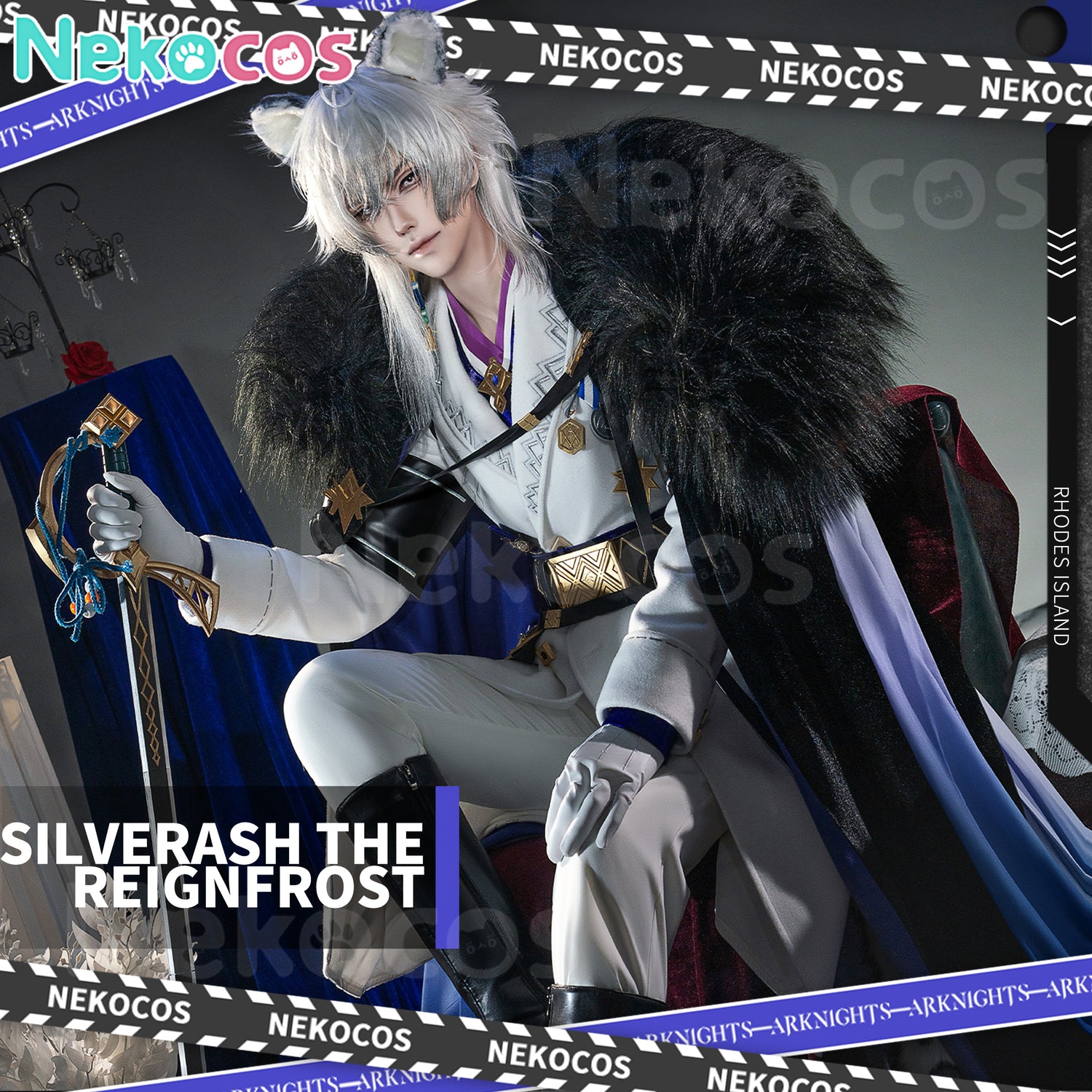 【Nekocos】Game Arknights Cosplay SilverAsh the Reignfrost Cosplay Costume Premium Edition | Custom-Tailor