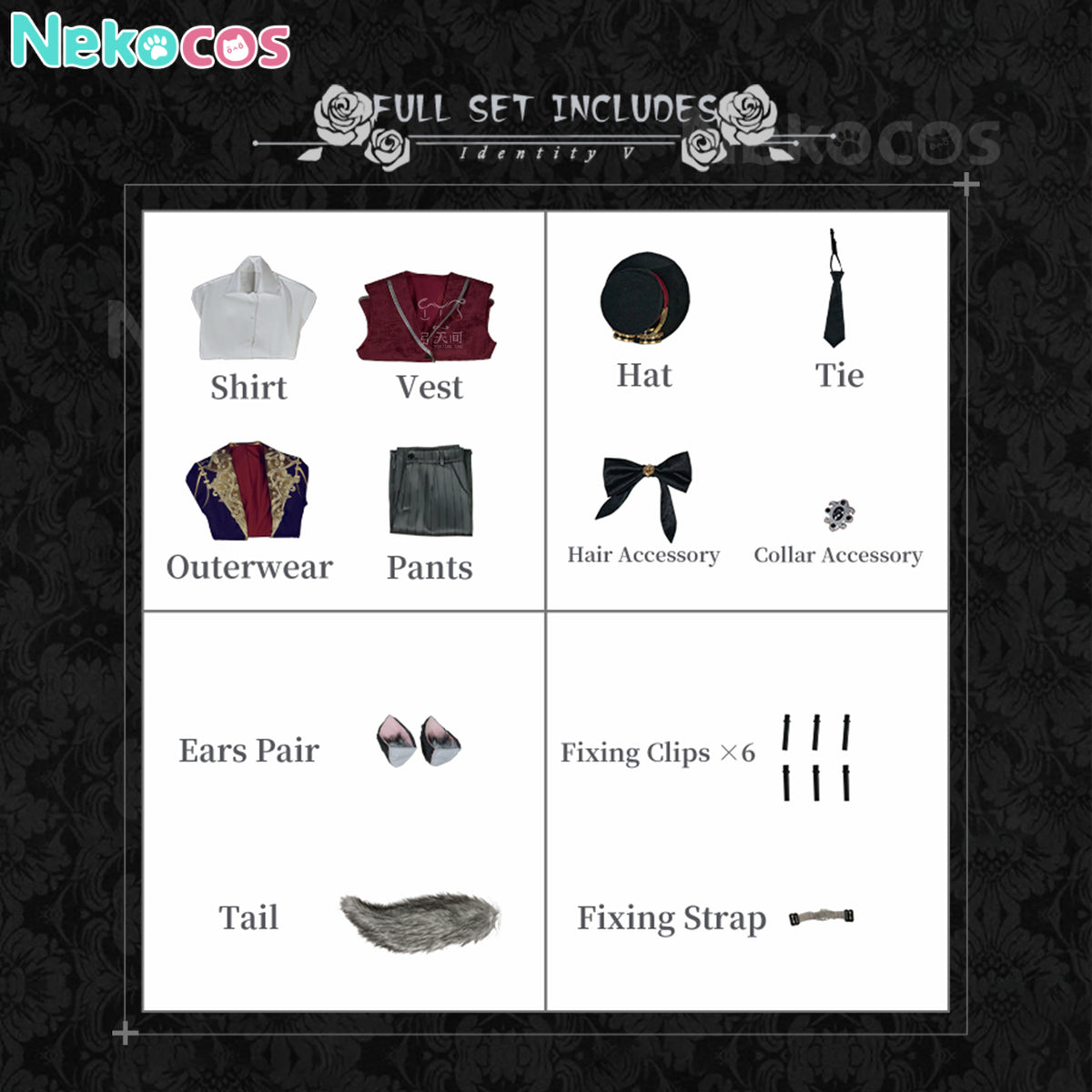 【Nekocos】Game Identity Ⅴ Cosplay Photographer Moonlight Gentleman Cosplay Costume Premium Edition