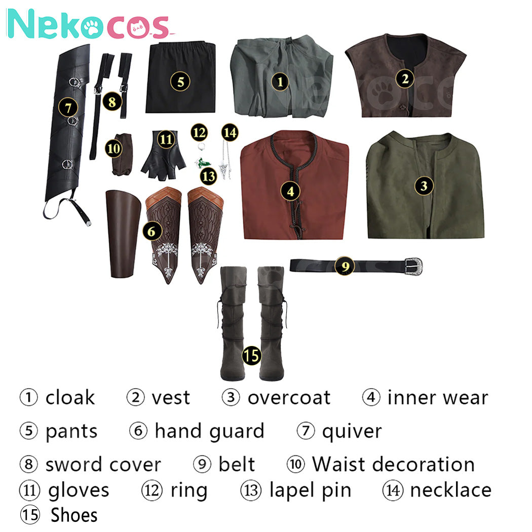 【Nekocos】Movie Cosplay Costume Halloween Cape Standard Collar Custom Christmas Cosplay Costume | Custom-Tailor
