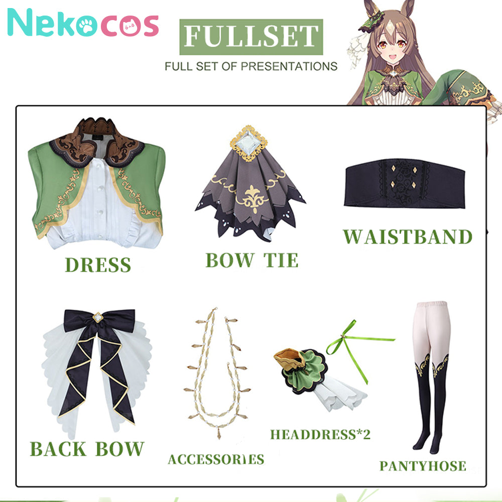 【Nekocos】Game Uma Musume Pretty Derby Cosplay Satono Diamond Cosplay Costume | In Stock