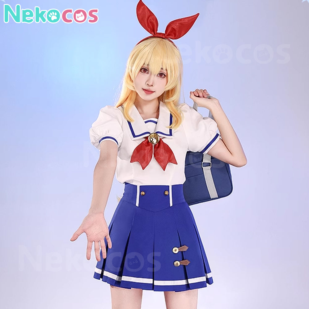 【Nekocos】Anime Aikatsu! Cosplay Summer school uniform Cosplay Costume Premium Edition | In Stock