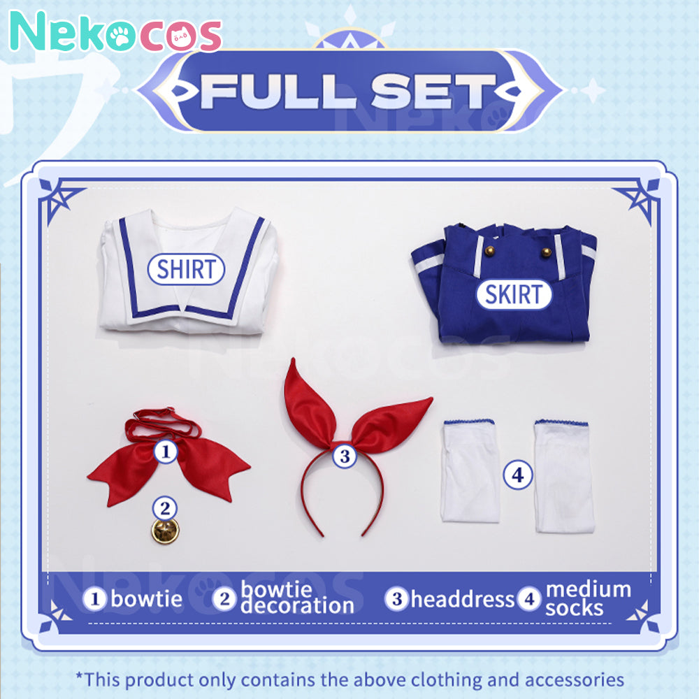 【Nekocos】Anime Aikatsu! Cosplay Summer school uniform Cosplay Costume Premium Edition | In Stock