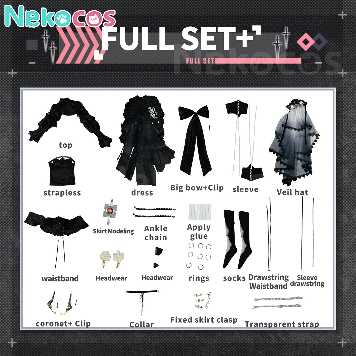 【Nekocos】Game Arknights Cosplay Civilight Eterna Condolence Cosplay Costume Premium Edition | Custom-Tailor
