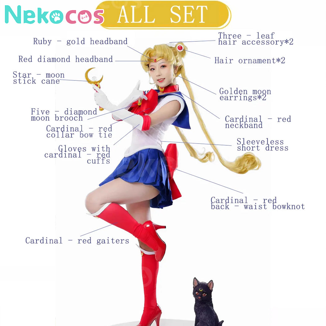 【Auf Lager】Anime Sailor Moon Cosplay Sailor Moon Usagi Tsukino Kampfanzug Cosplay Kostüm Premium Edition