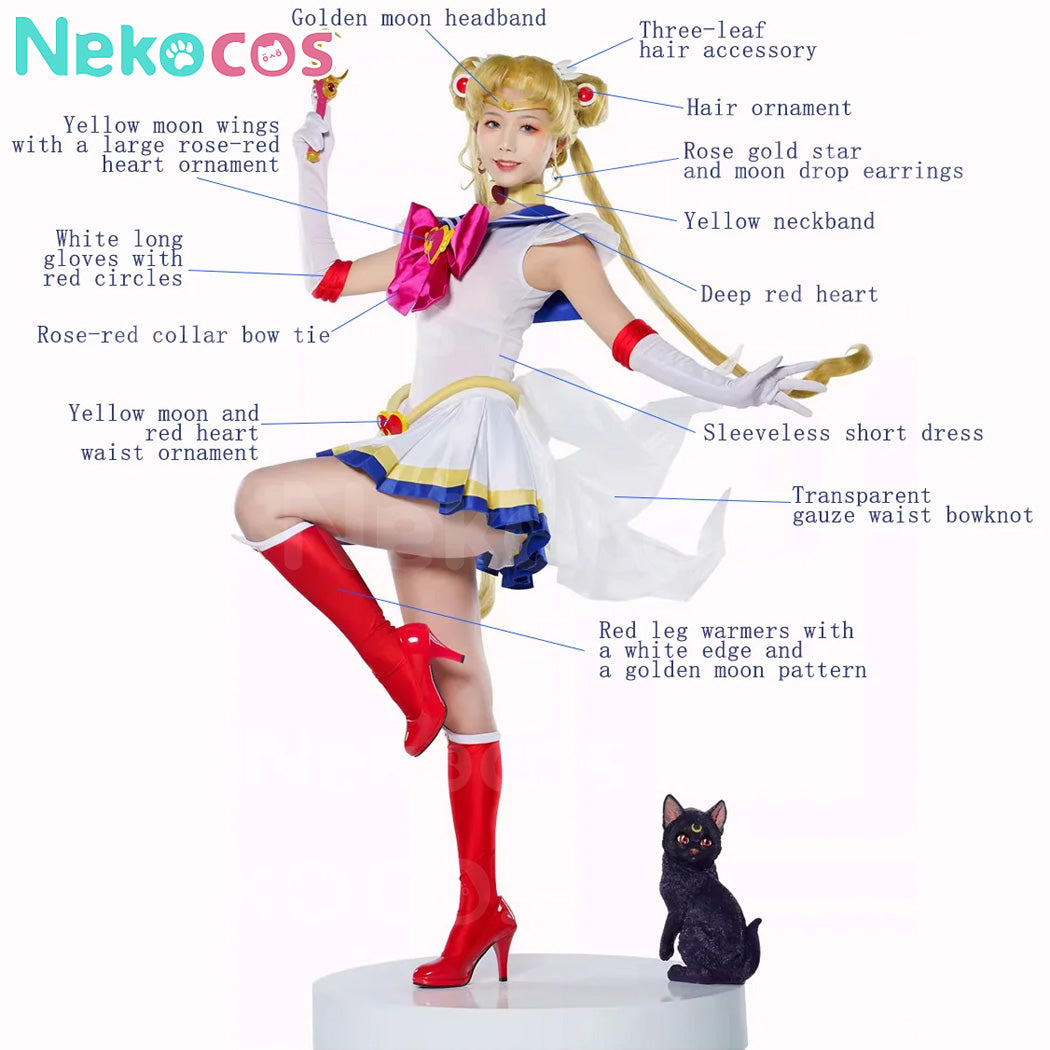 【Nekocos】Anime Cosplay Usagi Tsukino Battle Suit Cosplay Costume | In Stock