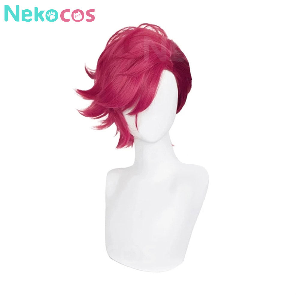 【Nekocos】Game League of Legends Arcane 2 Cosplay Vi Red Cosplay Wig | In Stock