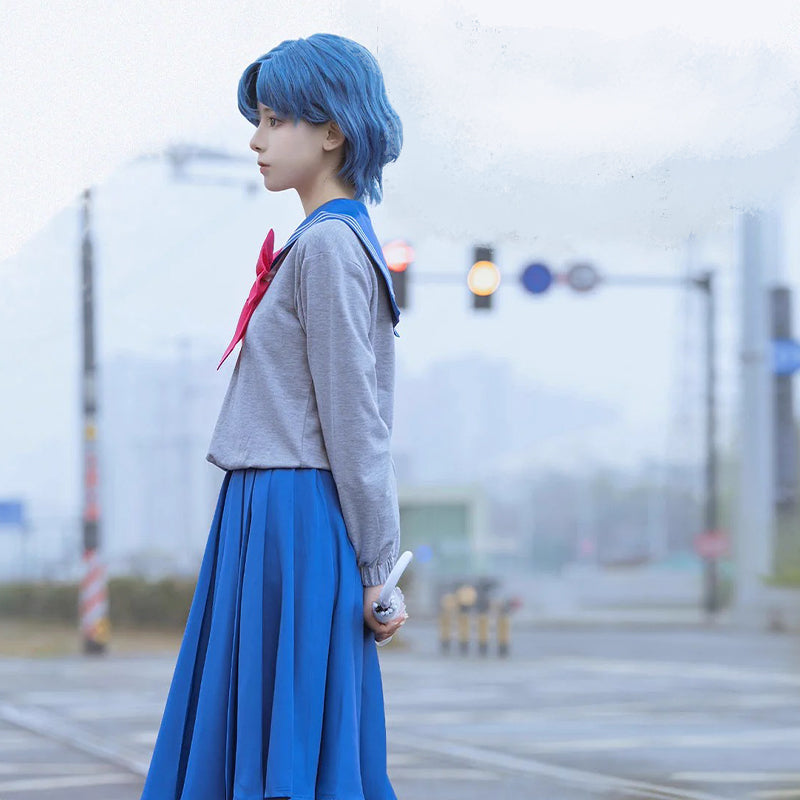 【Nekocos】Anime Sailor Moon Crystal Cosplay Sailor Mercury Ami Mizuno Uniform Cosplay Costume | In Stock