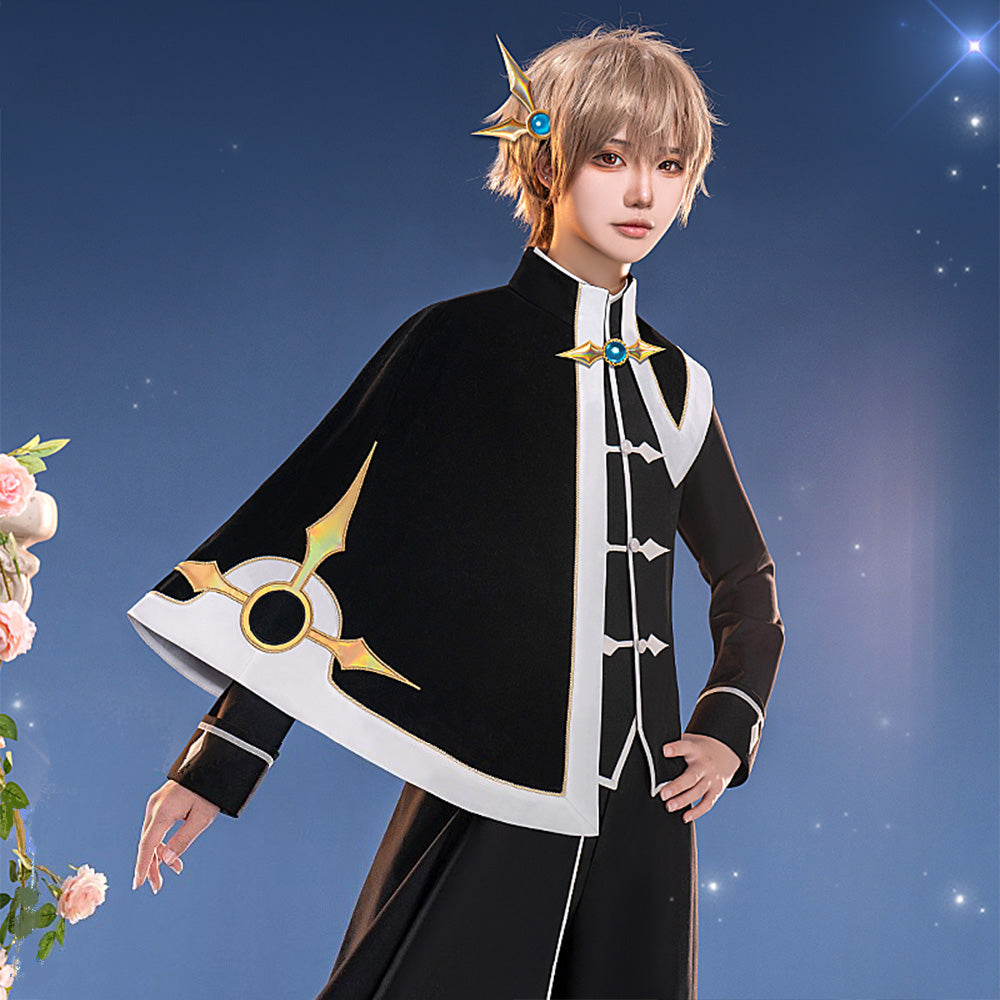 【Nekocos】Anime Cardcaptor Sakura Cosplay Syaoran Li Black And White Suit Cosplay Costume | In Stock
