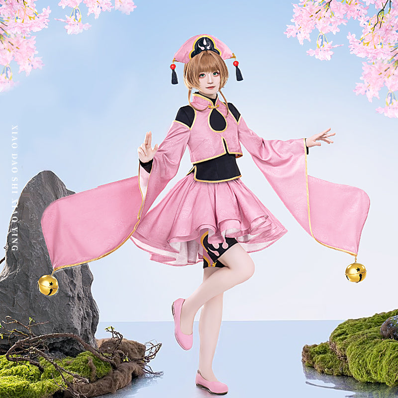 【Nekocos】Anime Cardcaptor Sakura Cosplay Kinomoto Sakura Taoist Cosplay Costume | In Stock