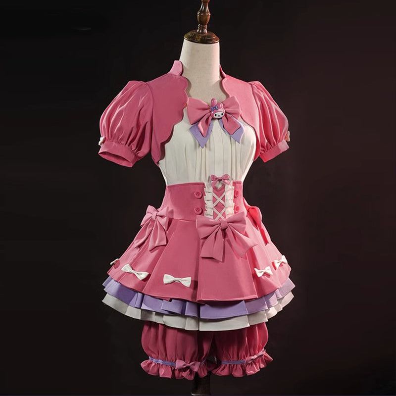 【Nekocos】Game Identity Ⅴ Cosplay Cheerleader Lily Barriere x Sanrio Characters Crossover II Cosplay Costume Plus Size | Custom-Tailor