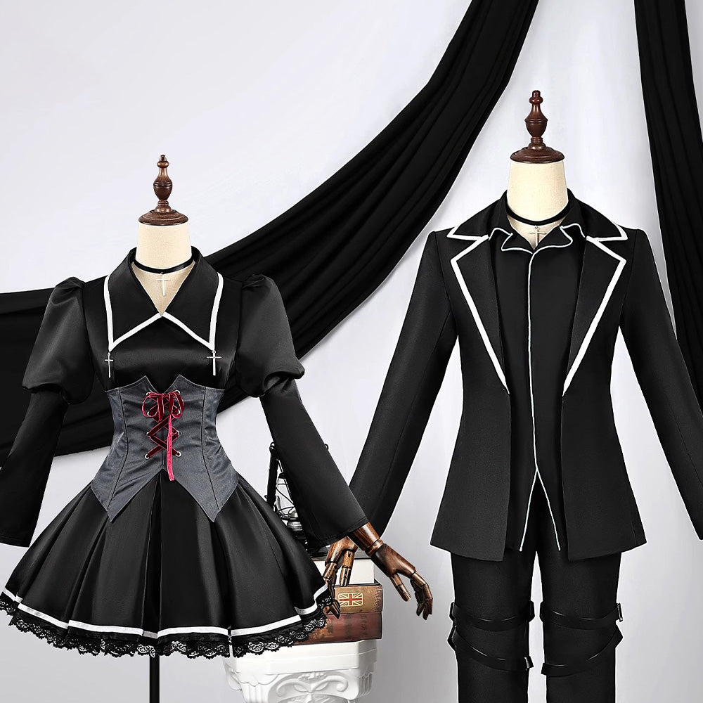 【Nekocos】Anime Shugo Chara! Cosplay Tsukiyomi Utau&Tsukiyomi Ikuto Cosplay Costume | In Stock