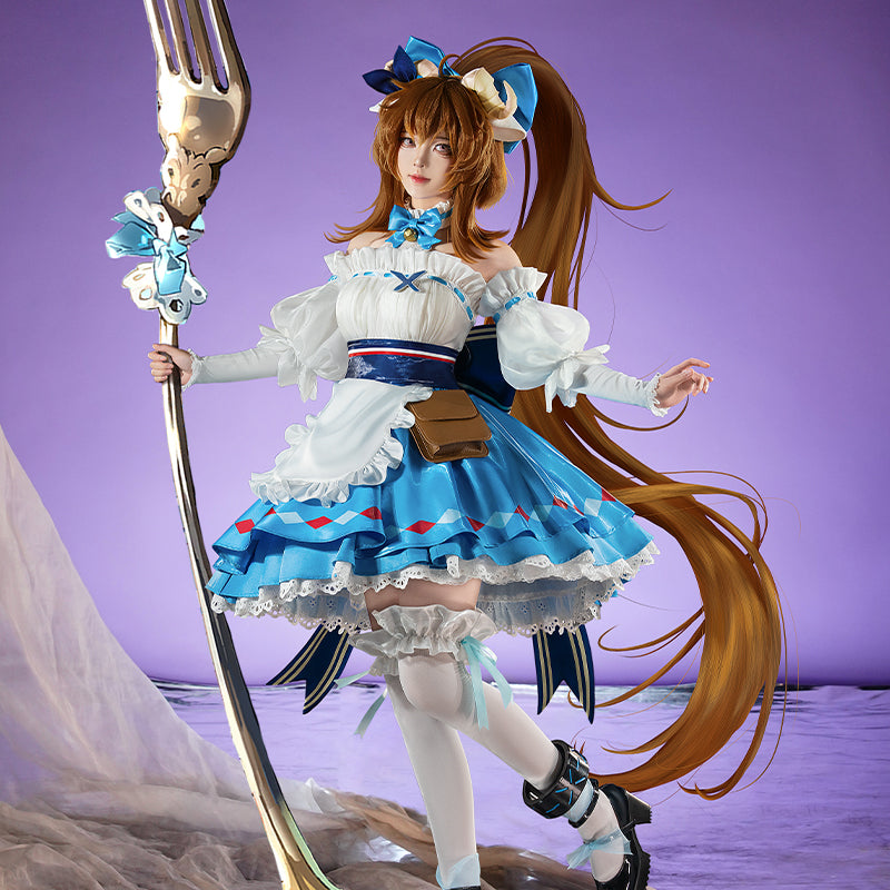 【Nekocos】Game Arknights Cosplay Eyjafjalla the Hvít Aska Cosplay Costume