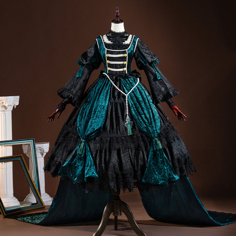 【Nekocos】Anime Black Butler Cosplay Emerald Witch Sieglinde Sullivanl Cosplay Costume | In Stock