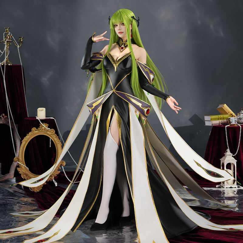 【Nekocos】Anime Code Geass Cosplay C.C. Queen Cosplay Costume Premium Edition | Pre-Sale