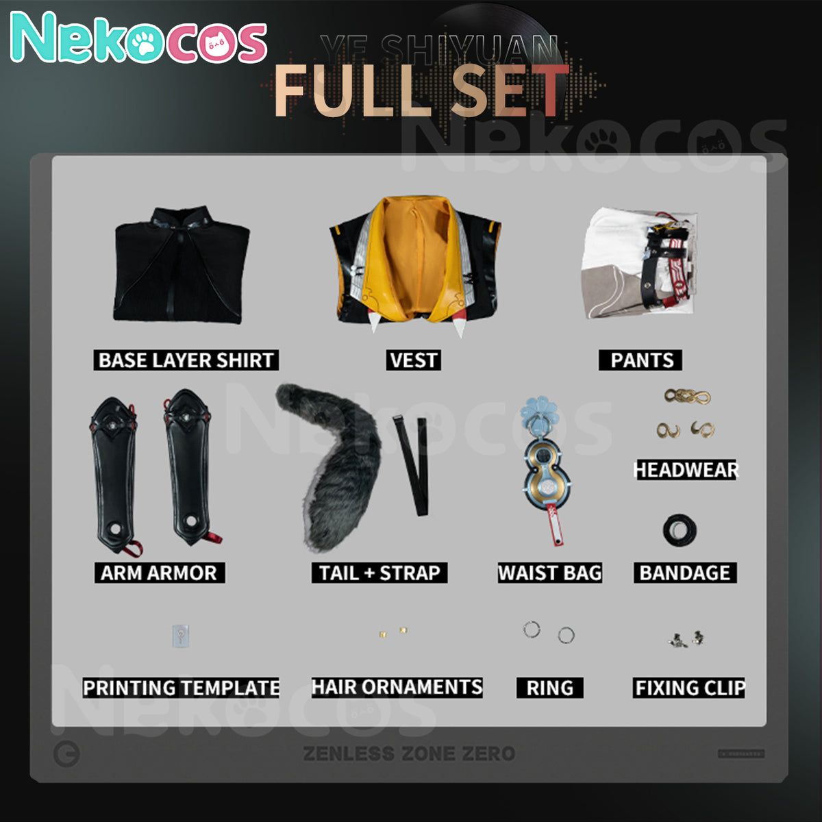【Nekocos】Game Zenless Zone Zero Cosplay YeShiyuan Cosplay Costume Premium Edition